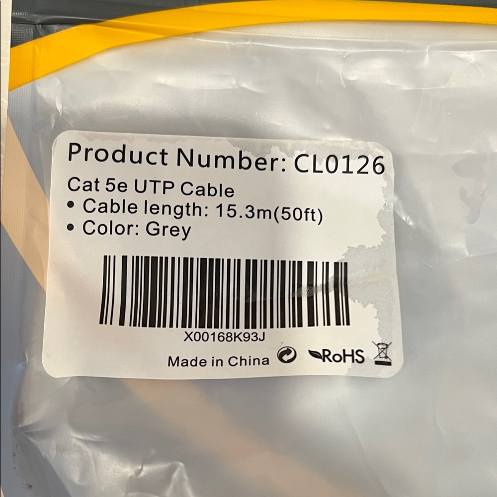 CableCreation Cat 5e UTP Cable 15.3 (50 ft) Grey NWT - Picture 5 of 5